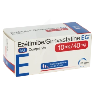Ezetimibe/simvastatine Eg 10 Mg/40 Mg, Comprimé