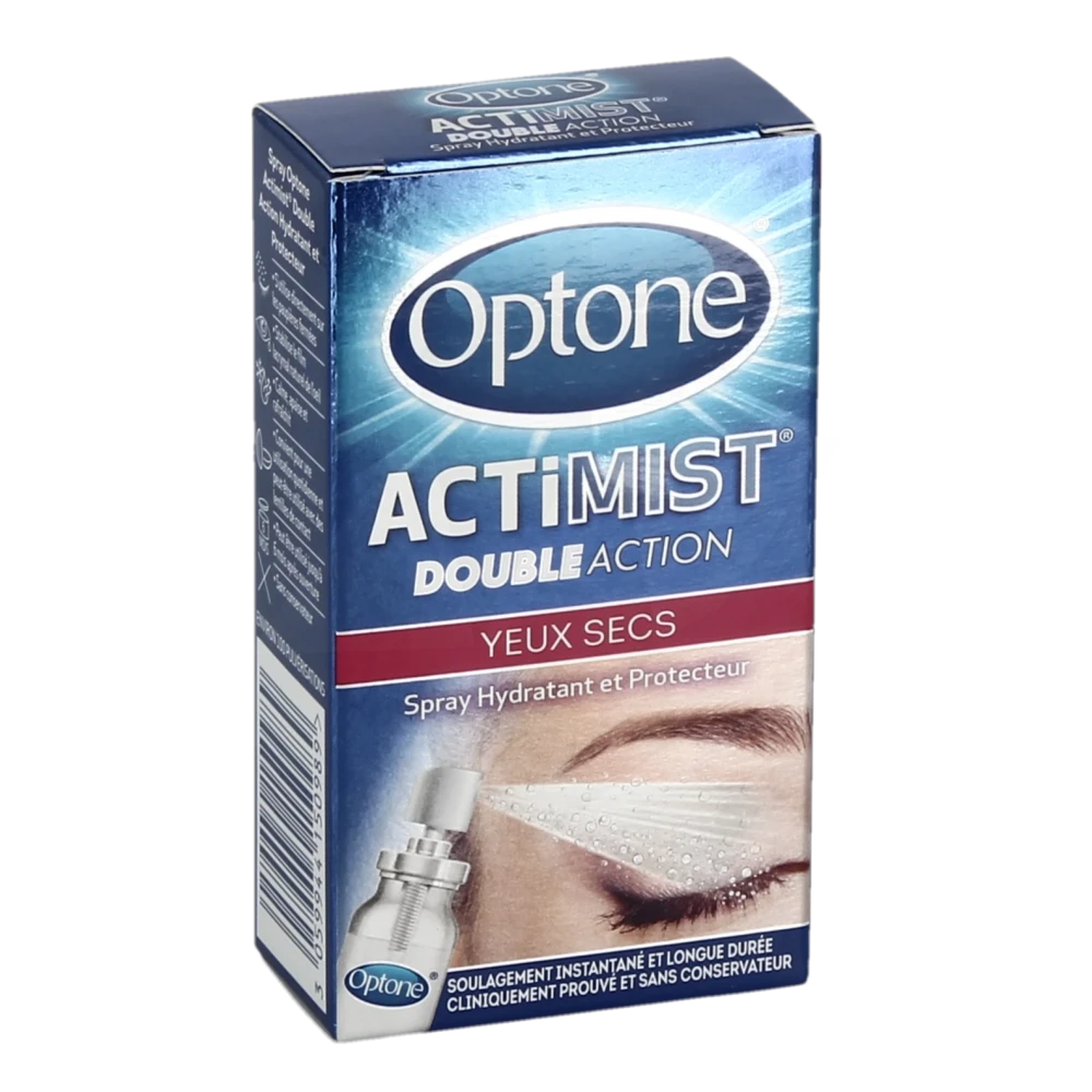 Optone Actimist Spray Oculaire Yeux Secs + Irrités Fl/10ml