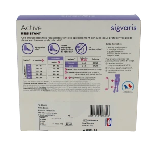 Sigvaris Active Résistant Chaussette Classe 2 Femme Noir/bleu Normal S