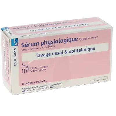 Biogaran Conseil Sérum Physiologique Solution 40 Unidoses/5ml à Montarnaud