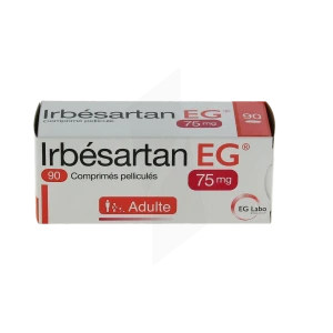 Irbesartan Eg 75 Mg, Comprimé Pelliculé