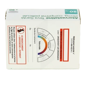 Atorvastatine Teva Sante 20 Mg, Comprimé Pelliculé