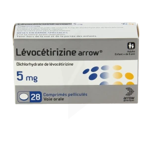 Levocetirizine Arrow 5 Mg, Comprimé Pelliculé