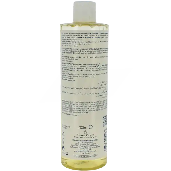 Ducray Sensinol Huile Lavante Apaisante Visage & Corps 400ml