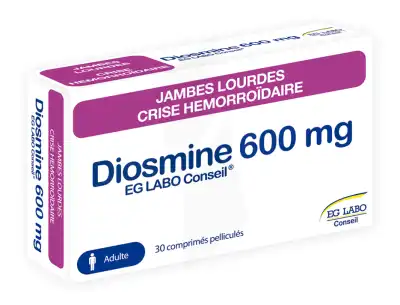Diosmine Eg 600 Mg, Comprimé Pelliculé à Annecy