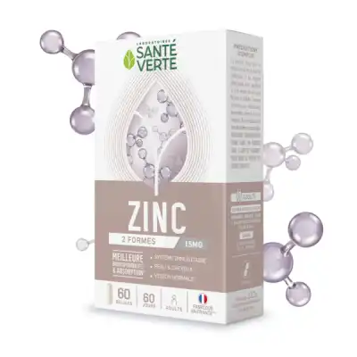Santé Verte Zinc 15 Mg Gélules B/60 à BU