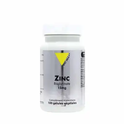 Vitall+ Zinc Bisglycinate 15mg  Gélules végétales B/100