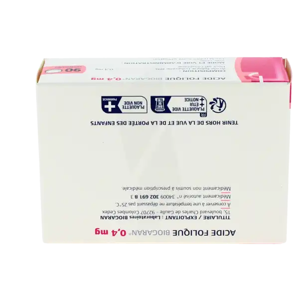 Acide Folique Biogaran 0,4 Mg, Comprimé