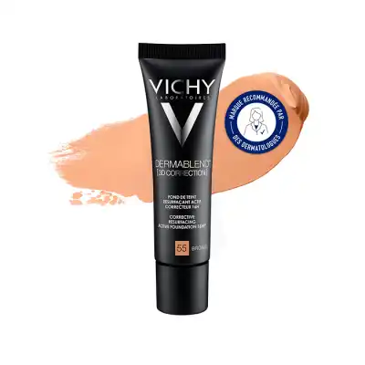 Vichy Dermablend 3d Correction Fond De Teint Resurfaçant Teinte N°55 Bronze Tube/30ml à Saint-Priest