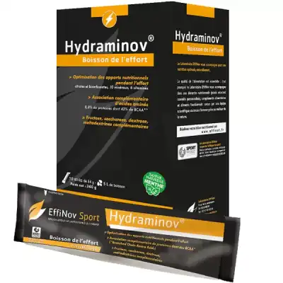 Effinov Nutrition Hydraminov Boisson Effort Menthe 10 Sticks/34g