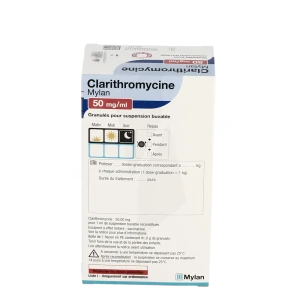 Clarithromycine Viatris 50 Mg/ml, Granulés Pour Suspension Buvable