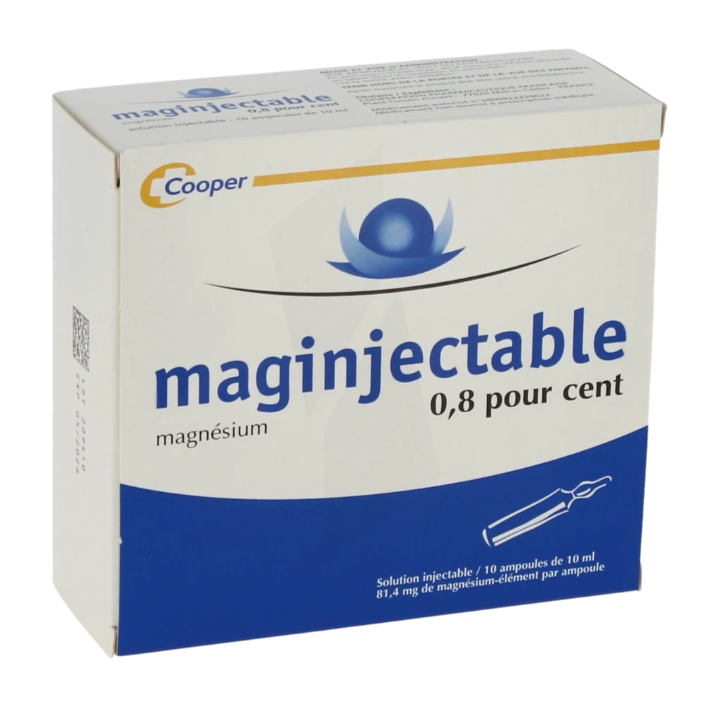Maginjectable 0,8 Pour Cent, Solution Injectable