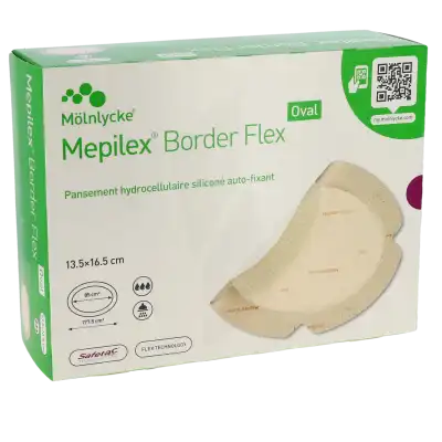 Mepilex Border Flex Oval Pansement Hydrocellulaire Adhésif Stérile Siliconé 13,5x16,5cm B/16 à DIJON