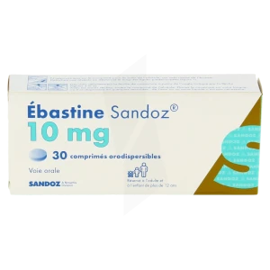 Ebastine Sandoz 10 Mg, Comprimé Orodispersible