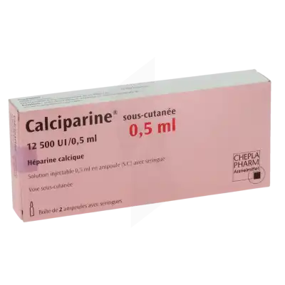 Calciparine Sous Cutanee 12 500 Ui/0,5 Ml, Solution Injectable à CANALS