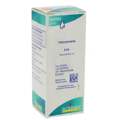 Boiron Hamamelis 6dh Solution Buvable En Gouttes Flacon De 60 Ml à BU