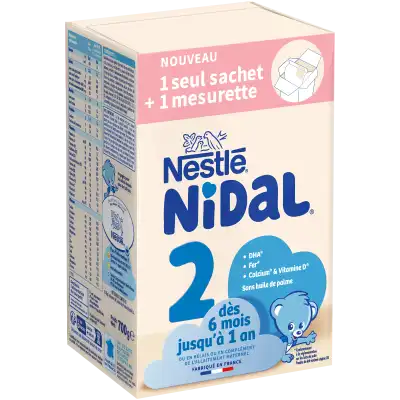 Nestlé Nidal 2 Bag In Box Lait En Poudre B/700g à AIX-EN-PROVENCE