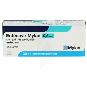 Entecavir Mylan 0,5 Mg, Comprimé Pelliculé