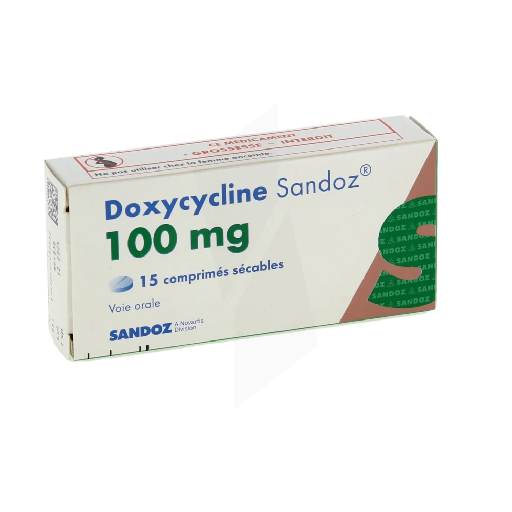 Doxycycline Sandoz 100 Mg, Comprimé Sécable