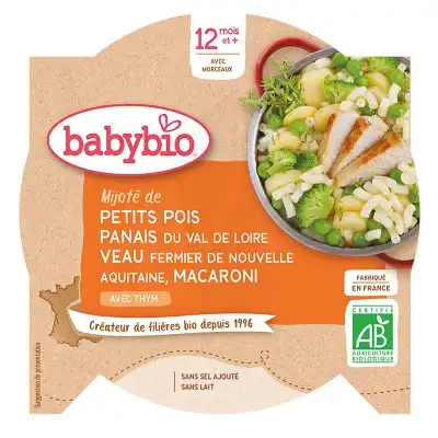 Babybio Assiette Petits Pois Panais Veau Macaroni à Paris