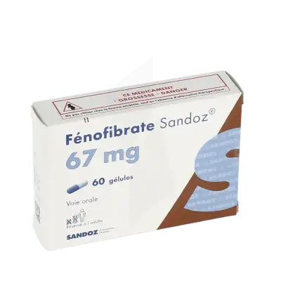 Fenofibrate Sandoz 67 Mg, Gélule à MONTEREAU-FAULT-YONNE