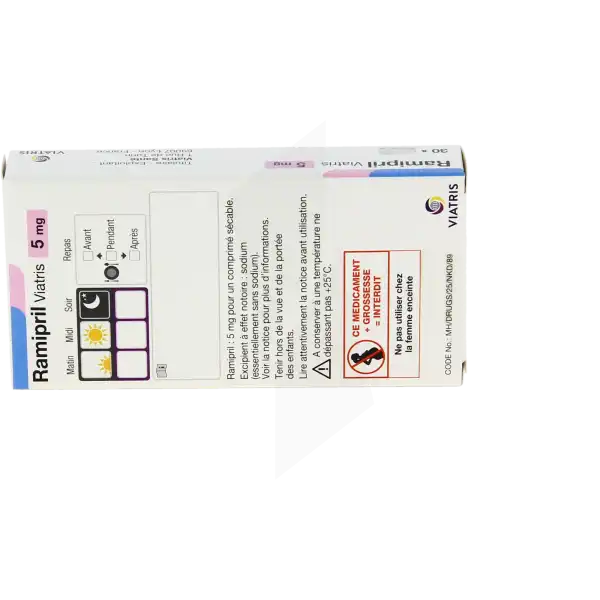 Ramipril Viatris 5 Mg, Comprimé Sécable