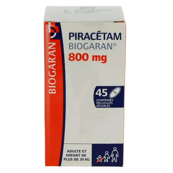 Piracetam Biogaran 800 Mg, Comprimé Pelliculé Sécable