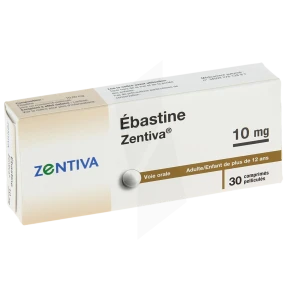 Ebastine Zentiva 10 Mg, Comprimé Pelliculé