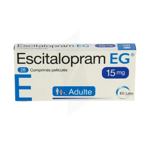 Escitalopram Eg 15 Mg, Comprimé Pelliculé