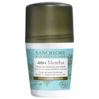 Acheter SANOFLORE DÉODORANT 48H MENTHA ROLL-ON/50ML à Entrelacs