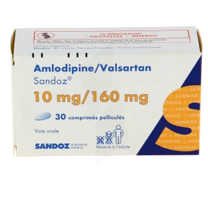 Amlodipine/valsartan Sandoz 10 Mg/160 Mg, Comprimé Pelliculé