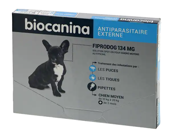 Biocanina Fiprodog 134mg Solution Pour Spot-on 3 Pipettes/1,34ml