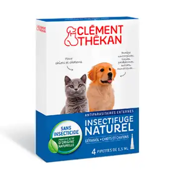 Clément Thékan Spot-on Solution Externe Chiot/chaton 4 Pipettes/1ml à CUISERY