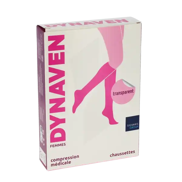 Dynaven Transparent Chaussettes  Femme Classe 2 Beige Clair Medium Normal