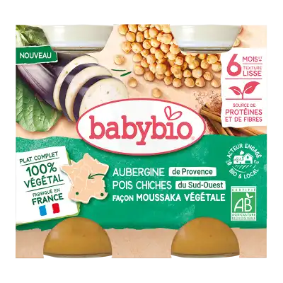 Babybio Alimentation Infantile Moussaka Végétale 2pots/200g à BIGANOS
