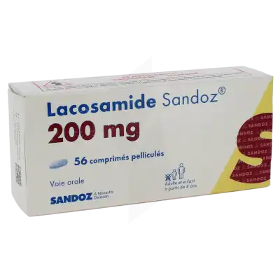 LACOSAMIDE SANDOZ 200 mg, comprimé pelliculé