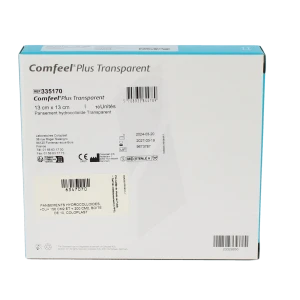 Comfeel Plus Transparent Plaque 13x13cm B/10