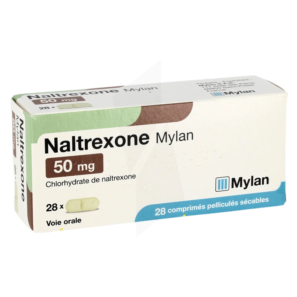 Naltrexone Viatris 50 Mg, Comprimé Pelliculé Sécable