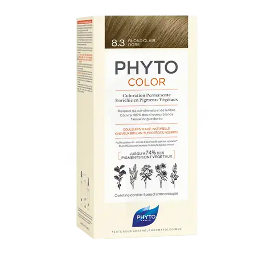 Phytocolor Kit Coloration Permanente 8.3 Blond Clair Doré