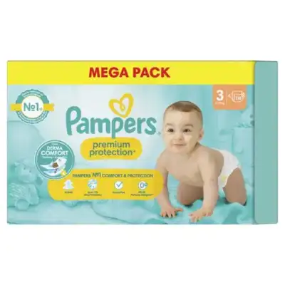 Pampers Premium Protection Couche T3 6-10kg B/114 à CANALS