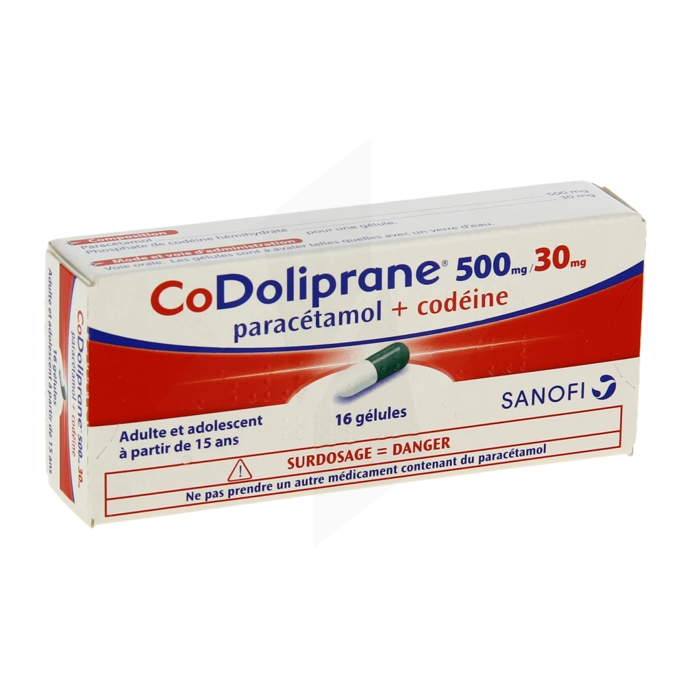 Codoliprane 500 Mg/30 Mg, Gélule