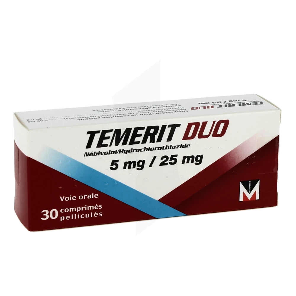 Temeritduo 5 Mg/25 Mg, Comprimé Pelliculé