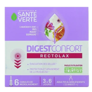 Santé Verte Digest Confort Rectolax Adulte Boite 6 Canules