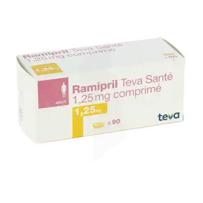 RAMIPRIL TEVA SANTE 1,25 mg, comprimé