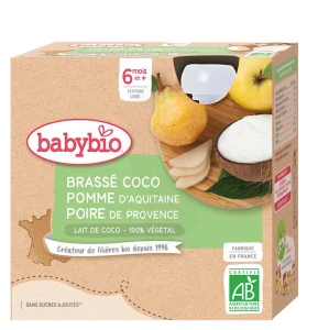 Babybio Gourde Brassé Lait De Coco Pomme Poire