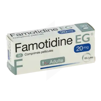 Famotidine Eg 20 Mg, Comprimé Pelliculé à Bassens