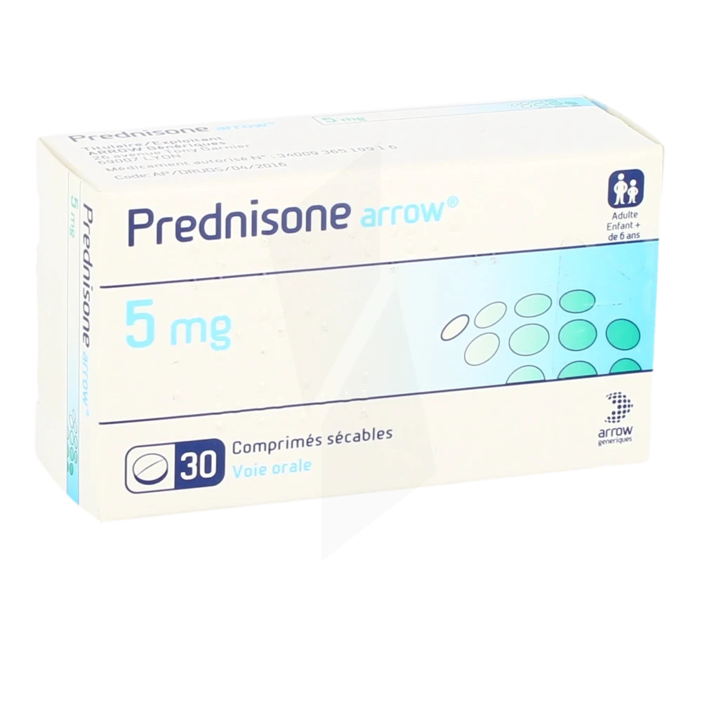 Prednisone Arrow 5 Mg, Comprimé Sécable