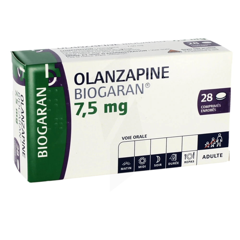 Olanzapine Biogaran 7,5 Mg, Comprimé Enrobé