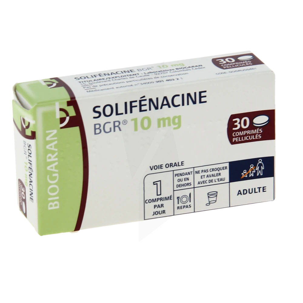 Solifenacine Bgr 10 Mg, Comprimé Pelliculé