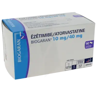 Ezetimibe/atorvastatine Biogaran 10 Mg/40 Mg Cpr Pell Plq/90 à Hagetmau
